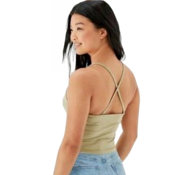 AEO Women's Olive Green Suntwist Convertible Cami Tank Top Size XL - Picture 2 of 10